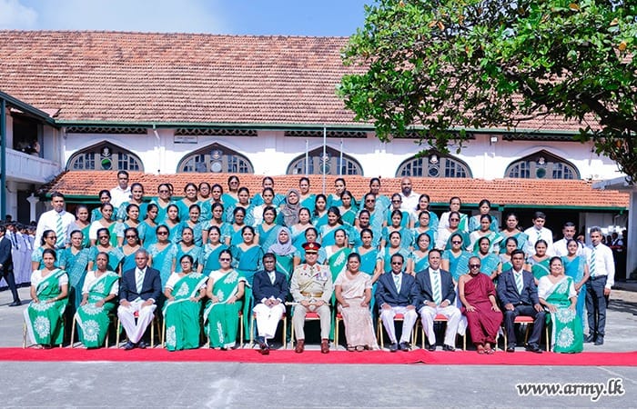 Army Commander with School Teaching Staff
